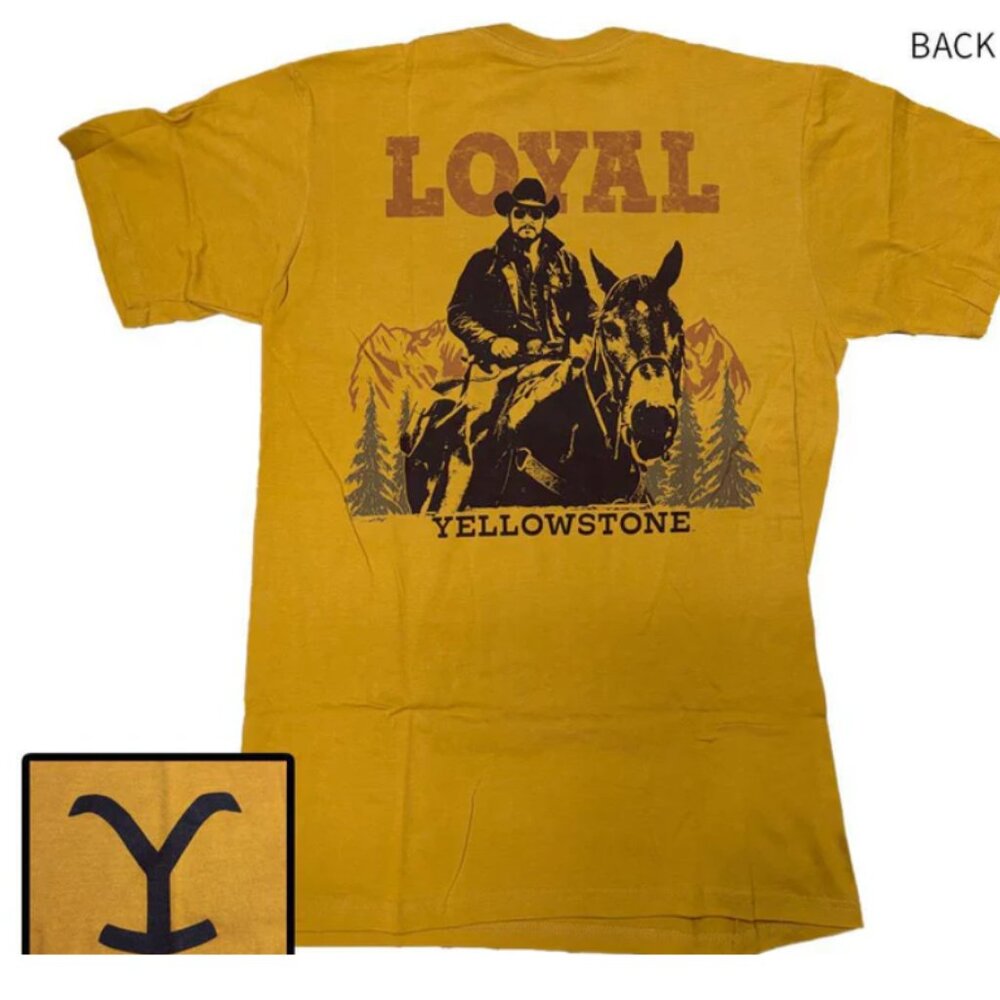 Yellowstone T-Shirt Tee Womens Small "Rip"  Marigold Yellow T-shirt